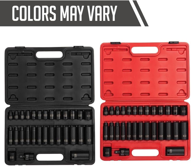 Sunex 3330 3/8" Drive Master Impact Socket Set - 29 Piece Metric Set (8mm-22mm) with Heavy Duty Storage Case - Image 2